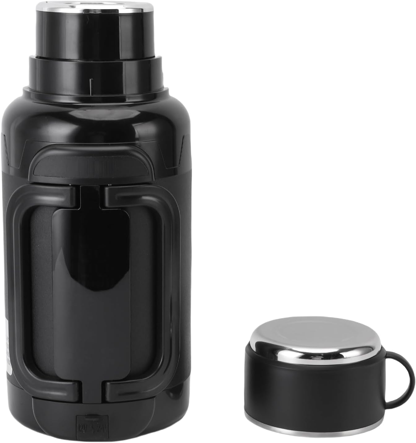 1500ML Car Electric Kettle, 304 Stainless Steel Car Water Boiler, Anti Dry Burn Truck Heating Cup with LED Temperature Display & Foldable Handle, Ideal for Cars or Trucks