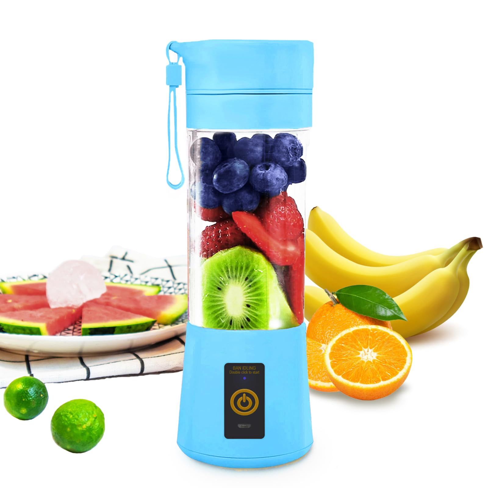 Portable Blender-13Oz Mini Blender Upgrade The 6-Blade, Baby Food Blender Fruit Mixing Machine for Shakes, Smoothies, Travel Bottles Bowls (Purple)