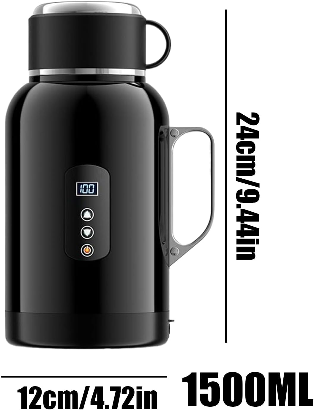 Electric Hot Water Kettle 1.5 L Quick Heating 12/24 V Portable | Hot Water Heater For Travel Home-Work Daily Camping Outdoor Travel Road Travel And Driving