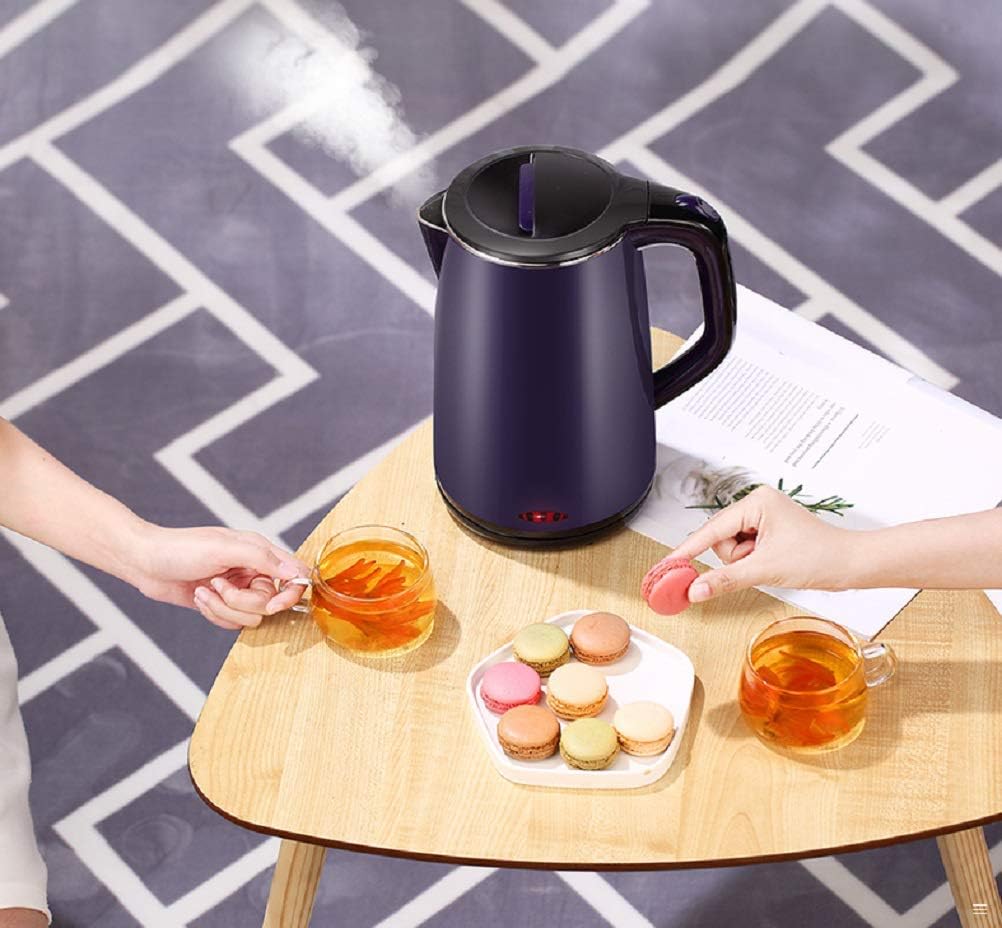 Household Stainless Steel Electric Kettle, Insulation Integrated Automatic Power Off Electric Kettle Present (Purple)