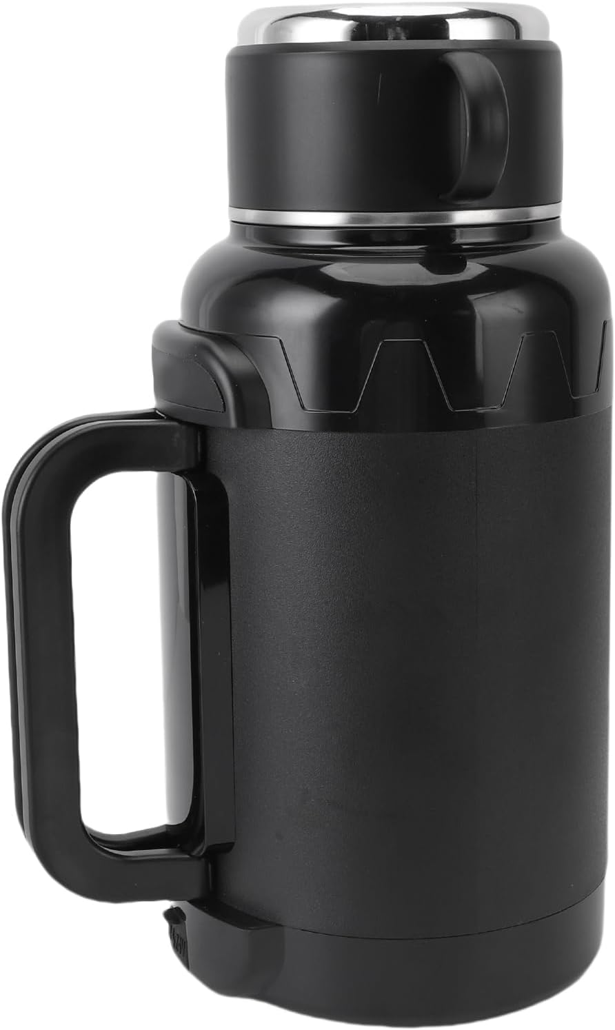 1500ML Car Electric Kettle, 304 Stainless Steel Car Water Boiler, Anti Dry Burn Truck Heating Cup with LED Temperature Display & Foldable Handle, Ideal for Cars or Trucks