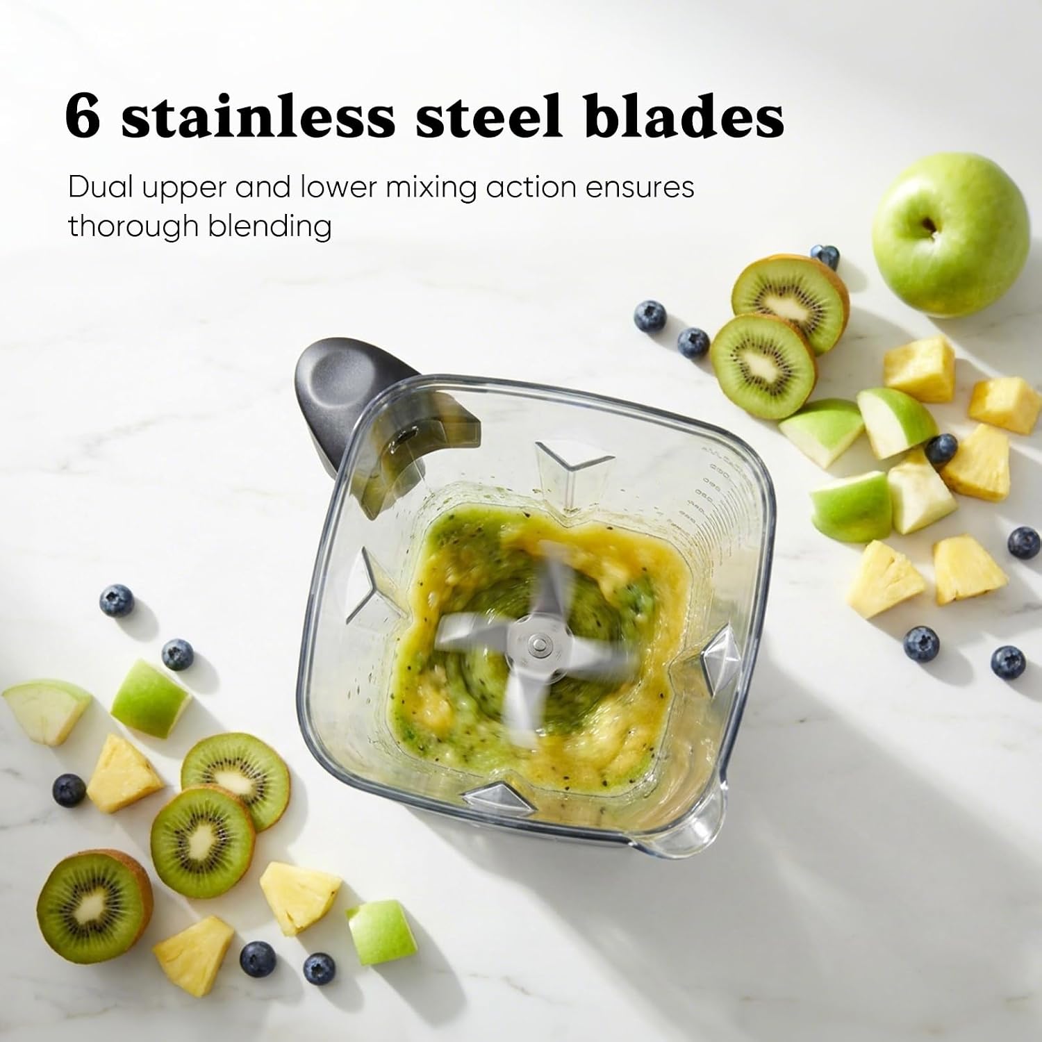 Multi-Function Blender, 9500w Heavy Duty Blender, Kitchen Blenders, 24000rpm, 2.5l/Bpa Free/Stainless Steel Hard Blade, 8 Blades, for Crushing Frozen Fruits, Ice Cubes, Milkshakes, Cocktails
