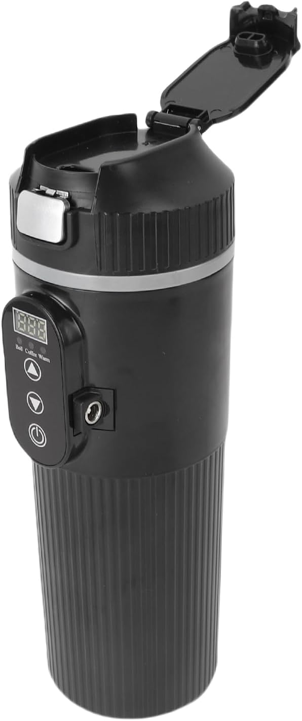 Temperature Display Car Electric Kettle Touchscreen 304 Stainless Steel Heated Travel Mug for On-the-Go 500ML