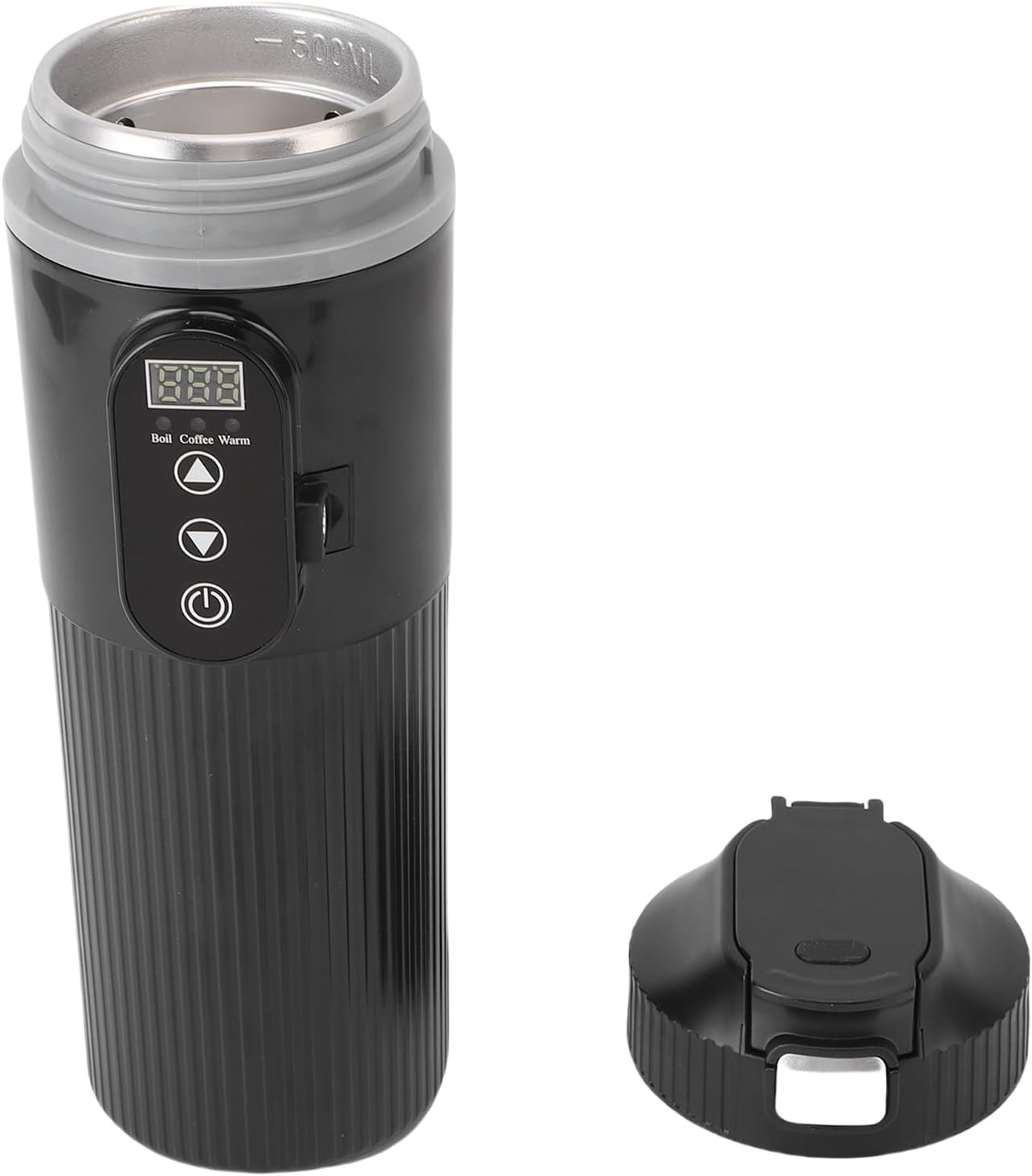 Temperature Display Car Electric Kettle Touchscreen 304 Stainless Steel Heated Travel Mug for On-the-Go 500ML