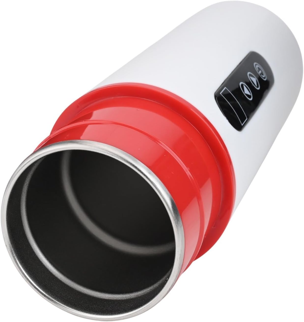 500ml Electric Car Kettle 12V 24V USB LCD(White) | Touch control interface, LCD temp display, 12V/24V/5V compatible, fast boiling, car truck SUV use