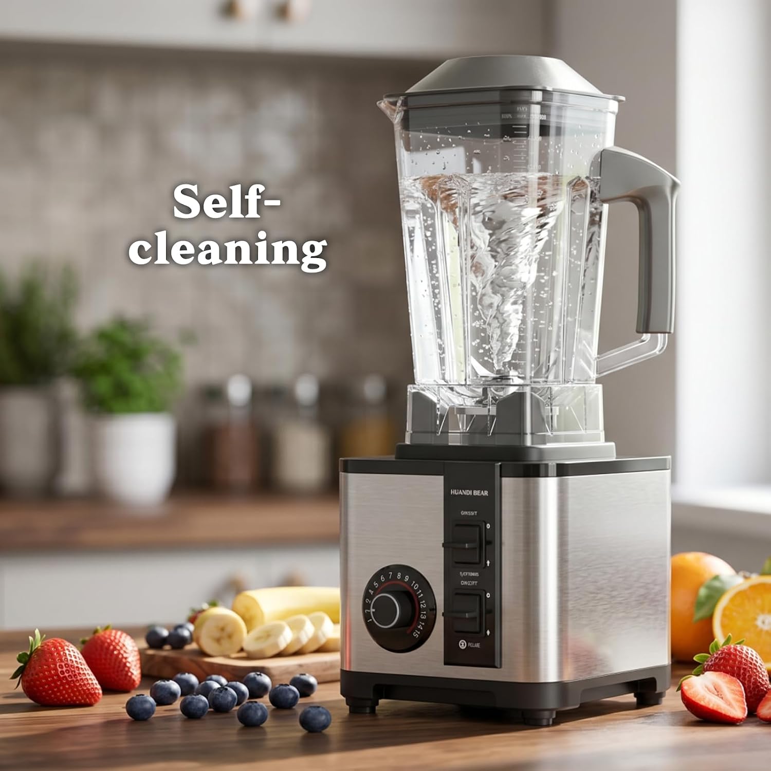 Multi-Function Blender, 9500w Heavy Duty Blender, Kitchen Blenders, 24000rpm, 2.5l/Bpa Free/Stainless Steel Hard Blade, 8 Blades, for Crushing Frozen Fruits, Ice Cubes, Milkshakes, Cocktails