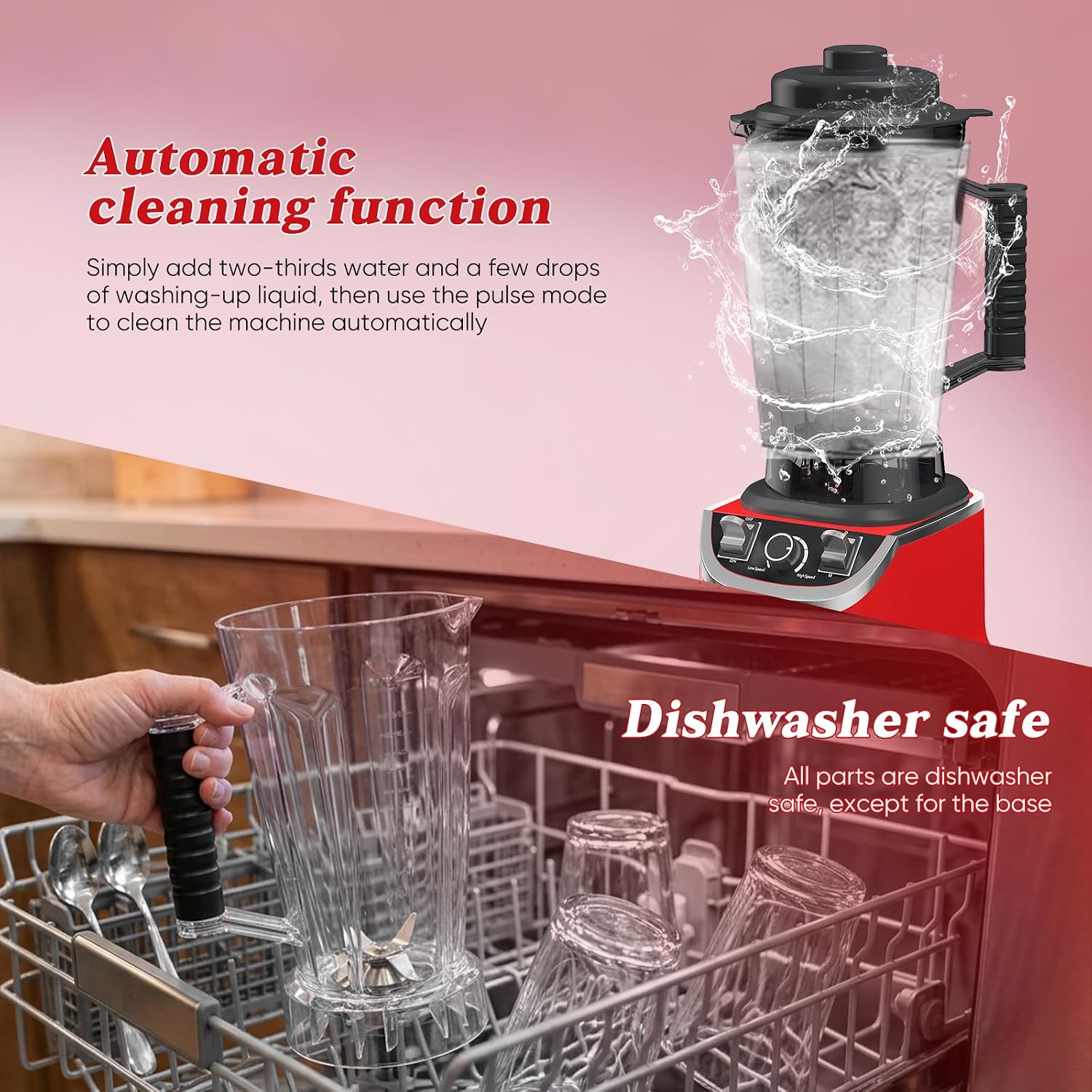 10-in-1 Blender 9500W Smoothie Maker, 3L 32000RPM High Speed Blender, Multi-function Mixer Blender Food Processor for Juice, Meat Grind, Puree, Dough, Slicing & Shredding, Kitchen Tool