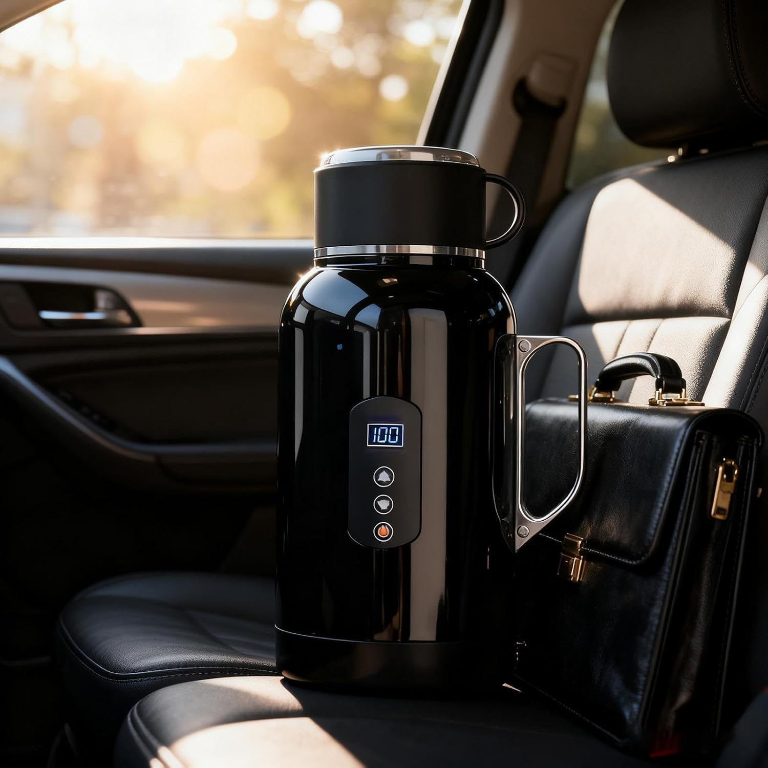 Electric Hot Water Kettle 1.5 L Quick Heating 12/24 V Portable | Hot Water Heater For Travel Home-Work Daily Camping Outdoor Travel Road Travel And Driving